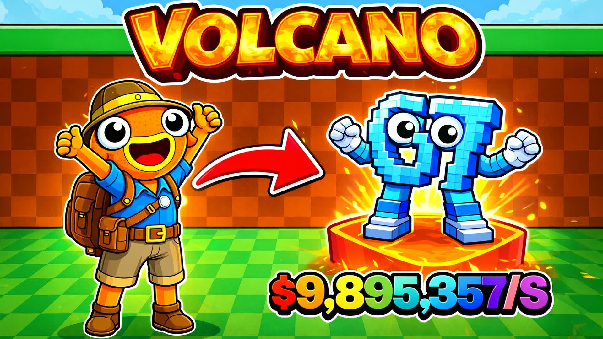 Survive Volcano for Brainrots [NEW]